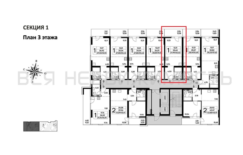 квартира-студия, 30,53кв.м. - изображение 1