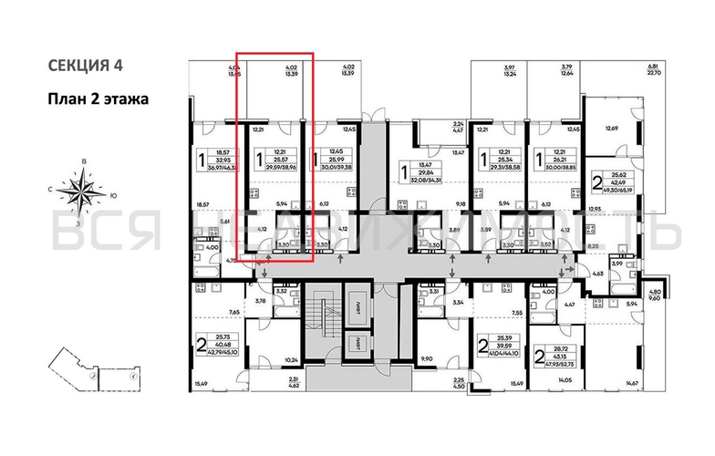 квартира-студия, 38,96кв.м. - изображение 1