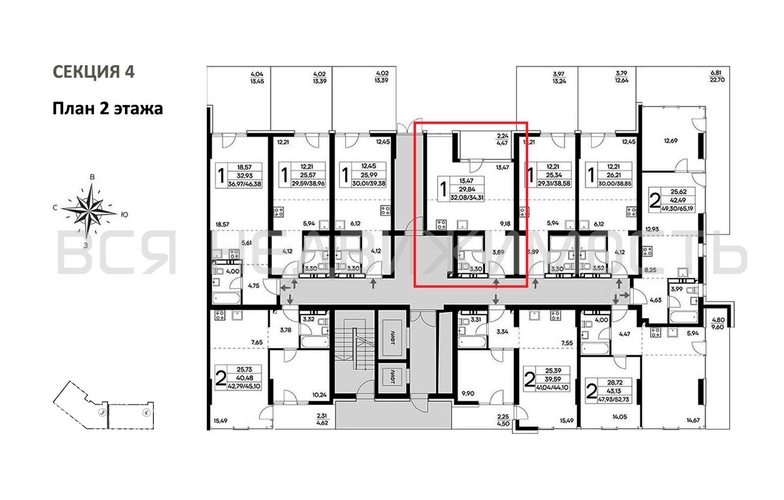 квартира-студия, 34,31кв.м. - изображение 1