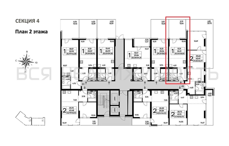 квартира-студия, 38,85кв.м. - изображение 1