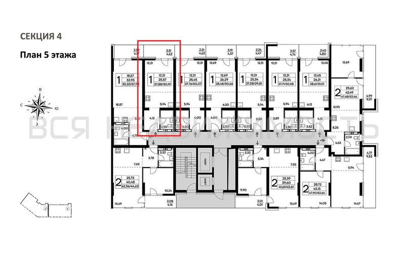 квартира-студия, 30,19кв.м. - изображение 1