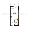квартира-студия, 30,66кв.м. - изображение 1 квартира-студия, 30,66кв.м. - изображение 1