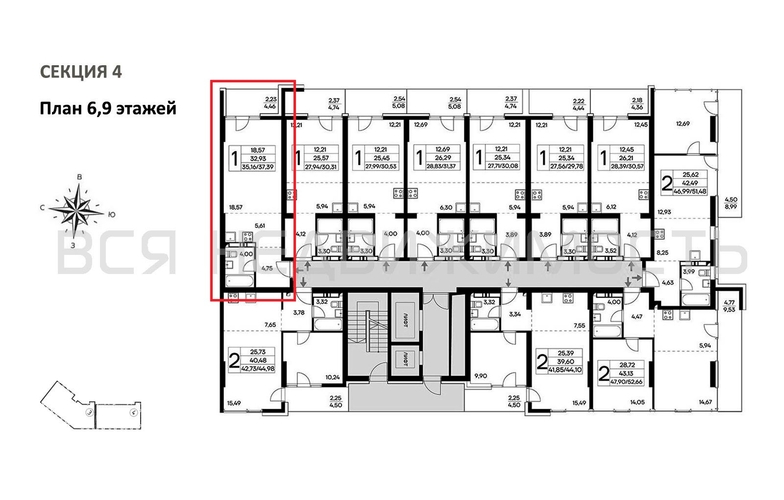 квартира-студия, 37,39кв.м. - изображение 1