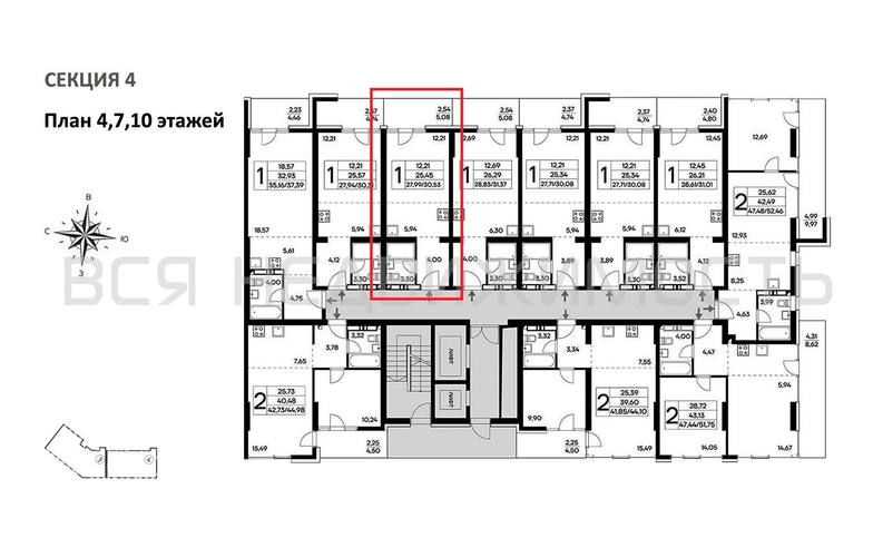 квартира-студия, 30,53кв.м. - изображение 1
