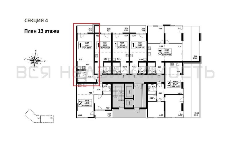 квартира-студия, 36,98кв.м. - изображение 1