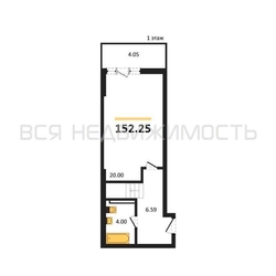 3-комнатная квартира, 152.25кв.м 3-комнатная квартира, 152.25кв.м - изображение 1