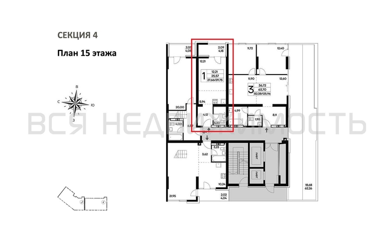 квартира-студия, 29,75кв.м. - изображение 1