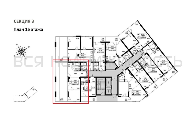 1-комнатная квартира, 77.88кв.м - изображение 1