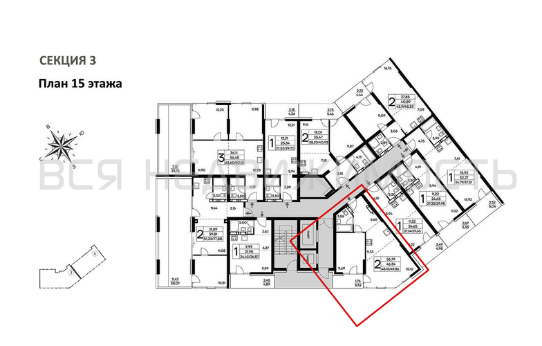 2-комнатная квартира, 49.86кв.м - изображение 1