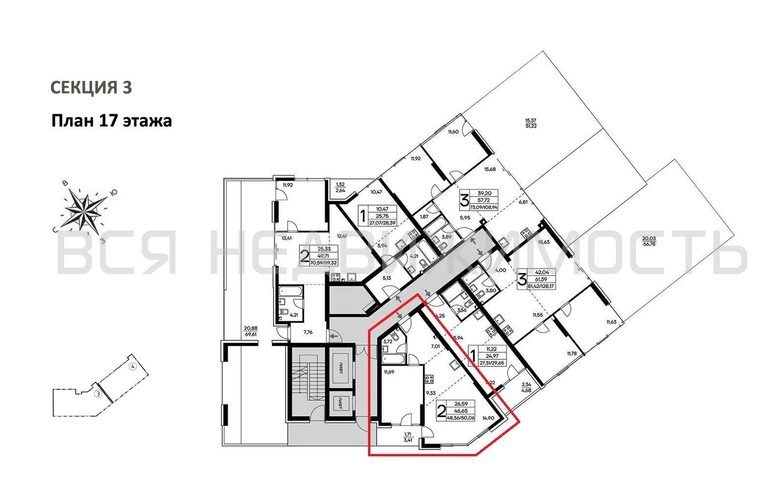 1-комнатная квартира, 50.06кв.м - изображение 1