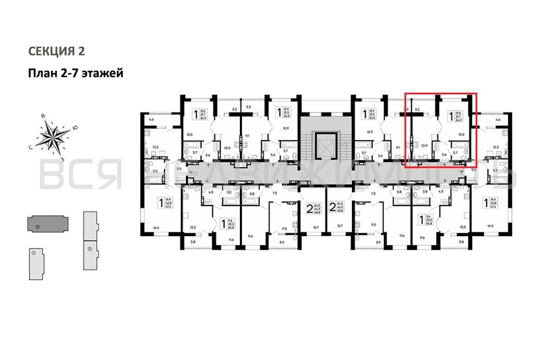 1-комнатная квартира, 34.9кв.м - изображение 1