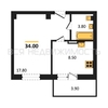 1-комнатная квартира, 34кв.м - изображение 1