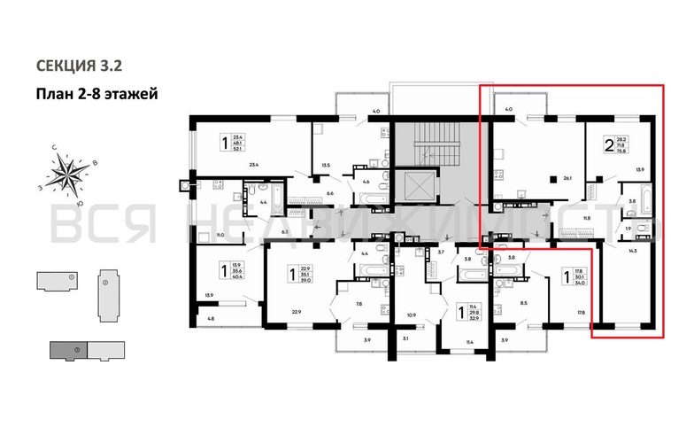 2-комнатная квартира, 75.8кв.м - изображение 1