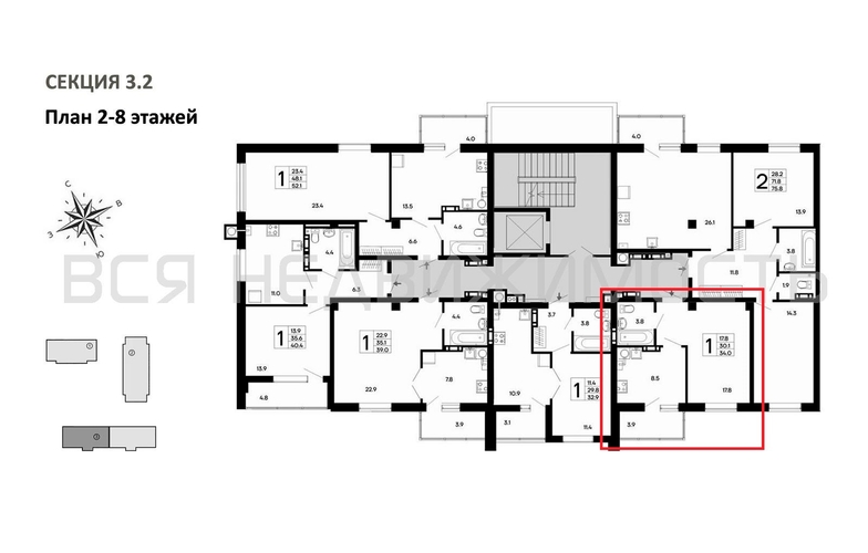 1-комнатная квартира, 34кв.м - изображение 1