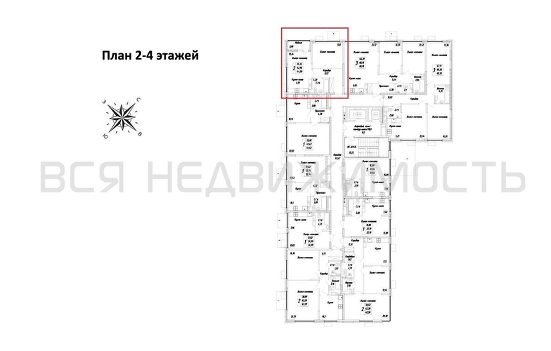 1-комнатная квартира, 44.5кв.м - изображение 1