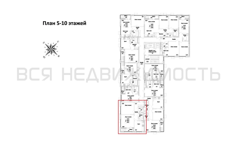 2-комнатная квартира, 60.1кв.м - изображение 1