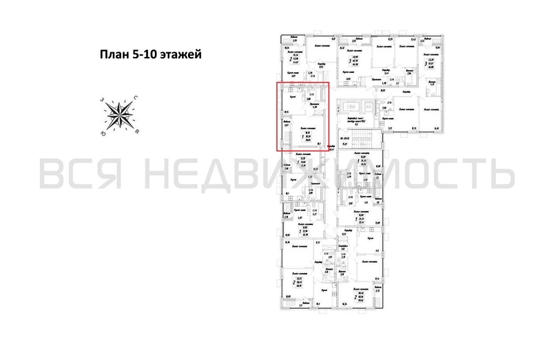 1-комнатная квартира, 38.04кв.м - изображение 1