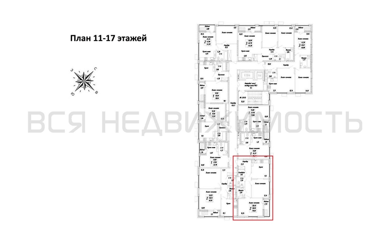 2-комнатная квартира, 59.62кв.м - изображение 1
