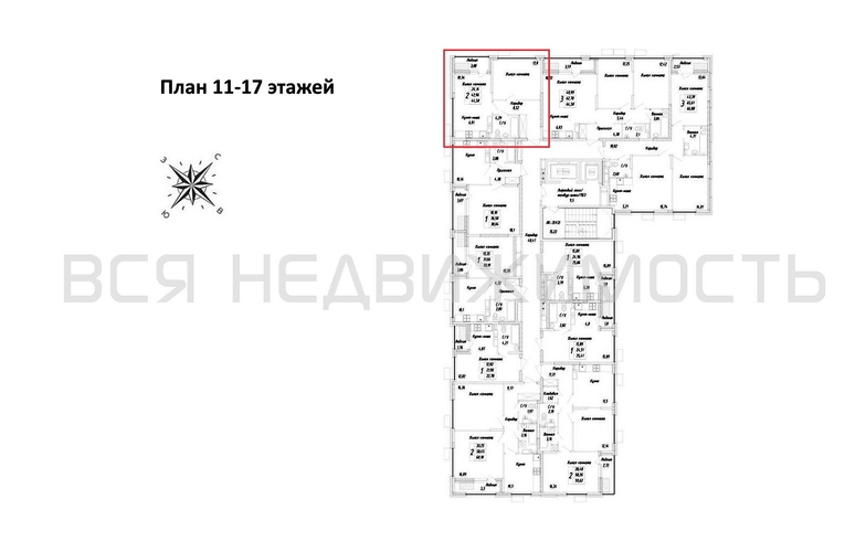 1-комнатная квартира, 44.5кв.м - изображение 1