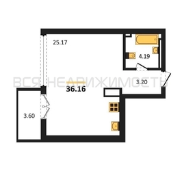 квартира-студия, 36,16кв.м. - изображение 1