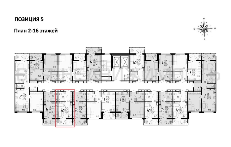 квартира-студия, 20,49кв.м. - изображение 1