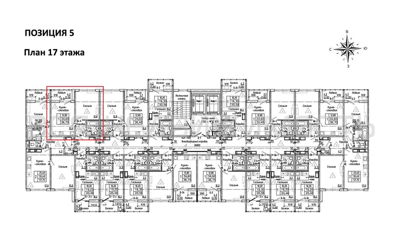 1-комнатная квартира, 36.7кв.м - изображение 1