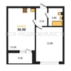 1-комнатная квартира, 36.9кв.м - изображение 1