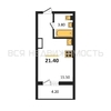 квартира-студия, 21,4кв.м. - изображение 1