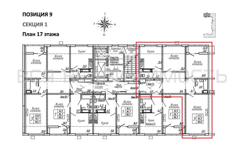 3-комнатная квартира, 83кв.м - изображение 1