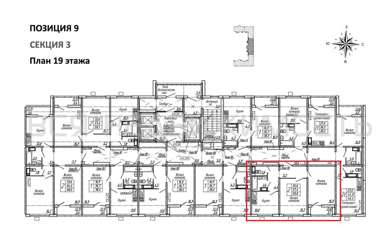 2-комнатная квартира, 59кв.м - изображение 1