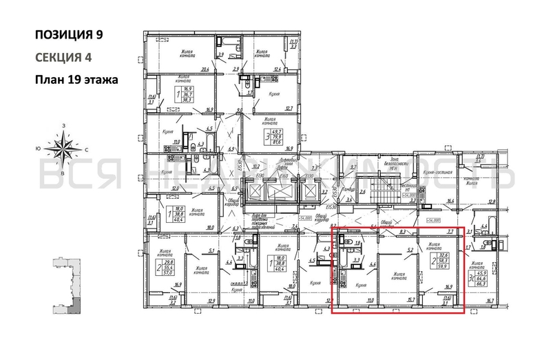 2-комнатная квартира, 59.9кв.м - изображение 1