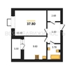 1-комнатная квартира, 37.8кв.м - изображение 1