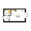 квартира-студия, 21,7кв.м. - изображение 1