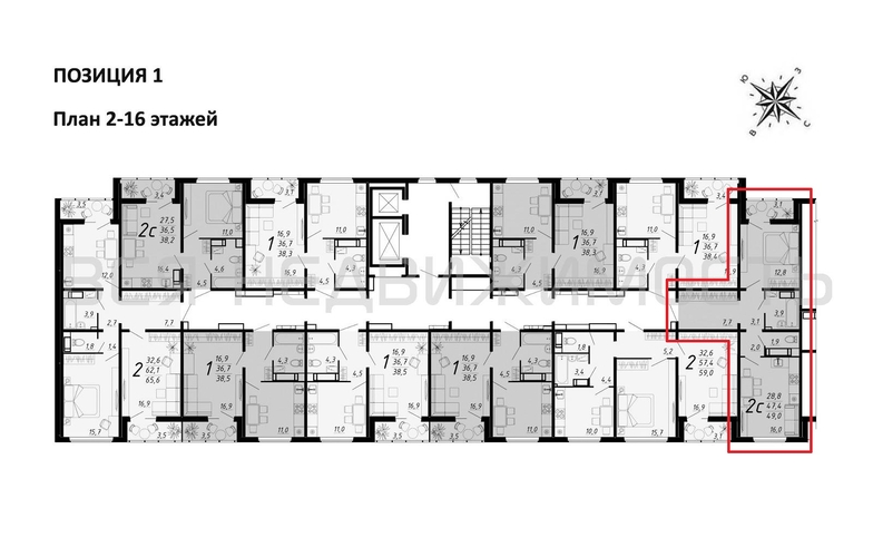 1-комнатная квартира, 49кв.м - изображение 1