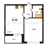 1-комнатная квартира, 36.9кв.м - изображение 1