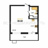 квартира-студия, 38,6кв.м. - изображение 1