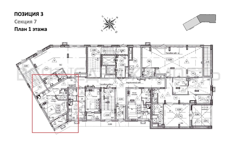 квартира-студия, 34,4кв.м. - изображение 1