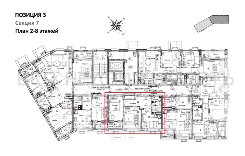 2-комнатная квартира, 51кв.м - изображение 1