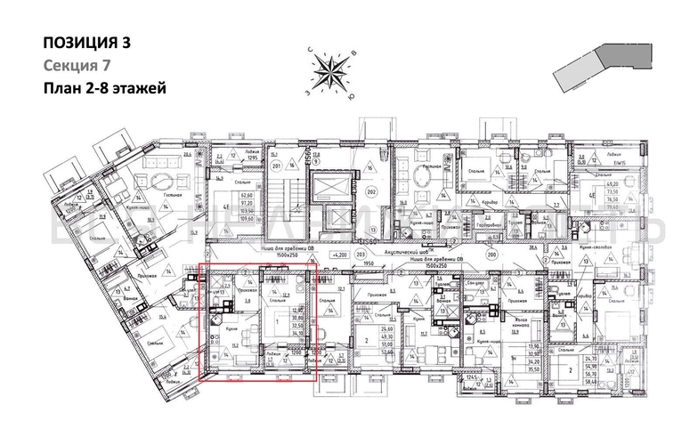 1-комнатная квартира, 32.5кв.м - изображение 1
