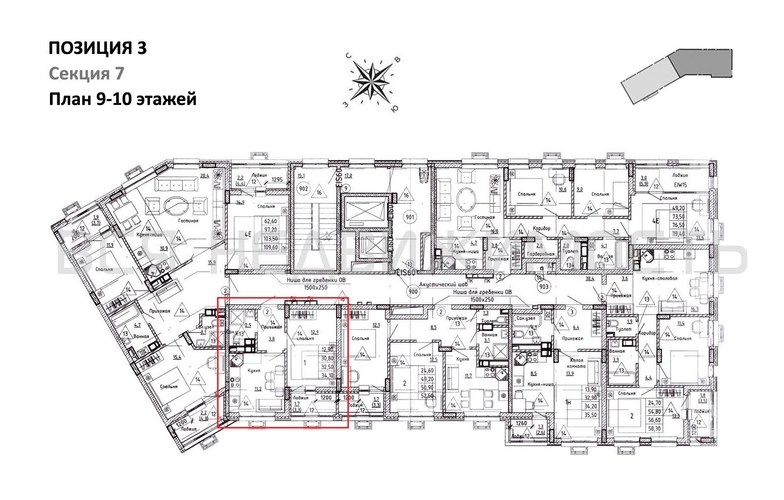 1-комнатная квартира, 32.5кв.м - изображение 1