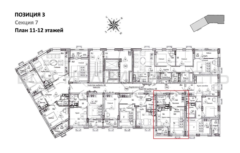 квартира-студия, 34,1кв.м. - изображение 1