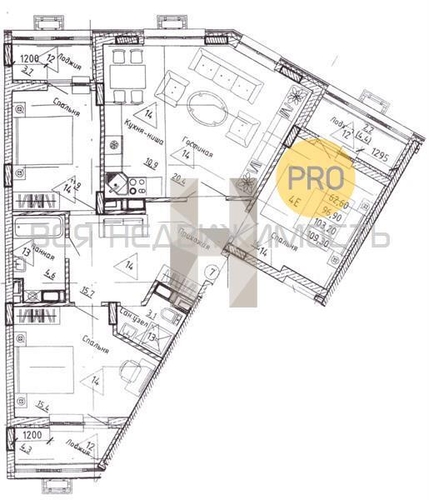 4-комнатная квартира, 103.2кв.м - изображение 0