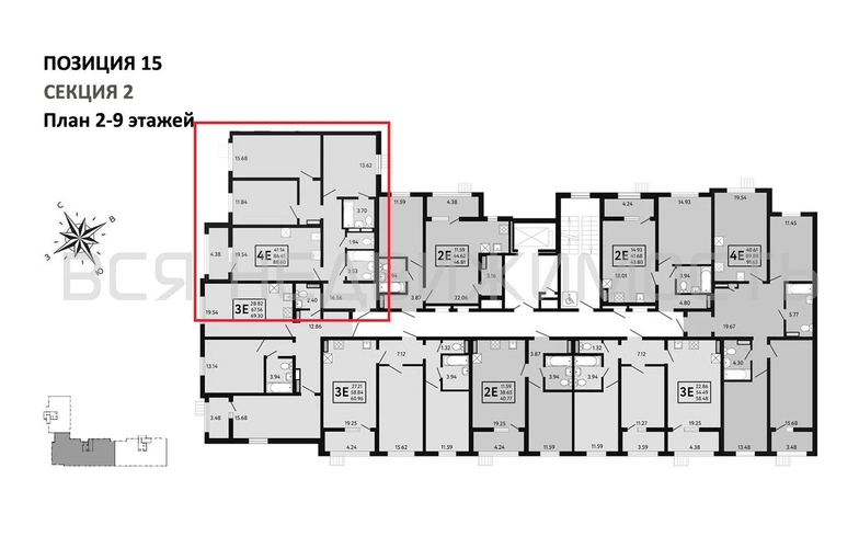 3-комнатная квартира, 88.6кв.м - изображение 1