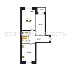 2-комнатная квартира, 65.1кв.м - изображение 1