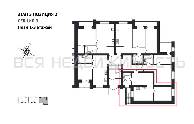 1-комнатная квартира, 45.28кв.м - изображение 1