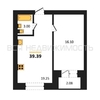 1-комнатная квартира, 39.39кв.м - изображение 1