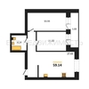 2-комнатная квартира, 59.14кв.м - изображение 1