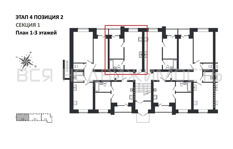 1-комнатная квартира, 35.48кв.м - изображение 1