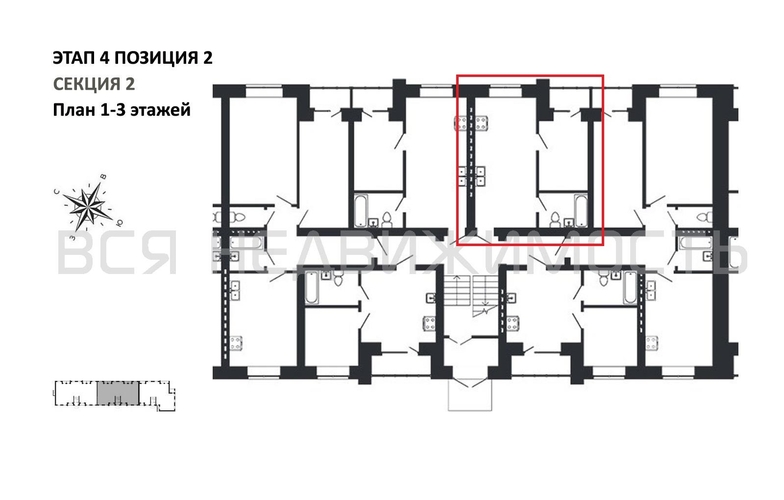 1-комнатная квартира, 35.48кв.м - изображение 1