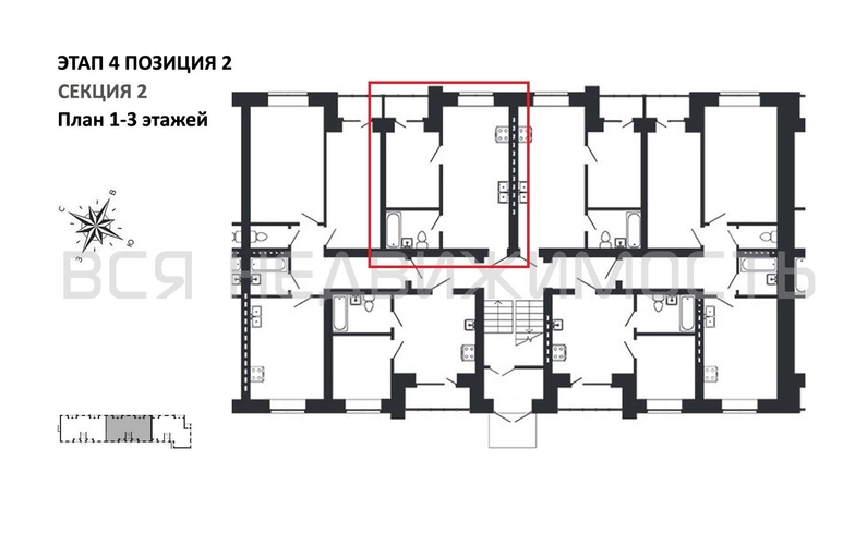 1-комнатная квартира, 35.48кв.м - изображение 1